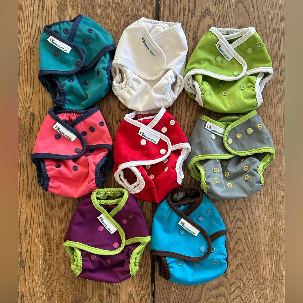 Best Bottom Eco Friendly Reusable Diaper Covers with Waterproof Gussets - ALL 8